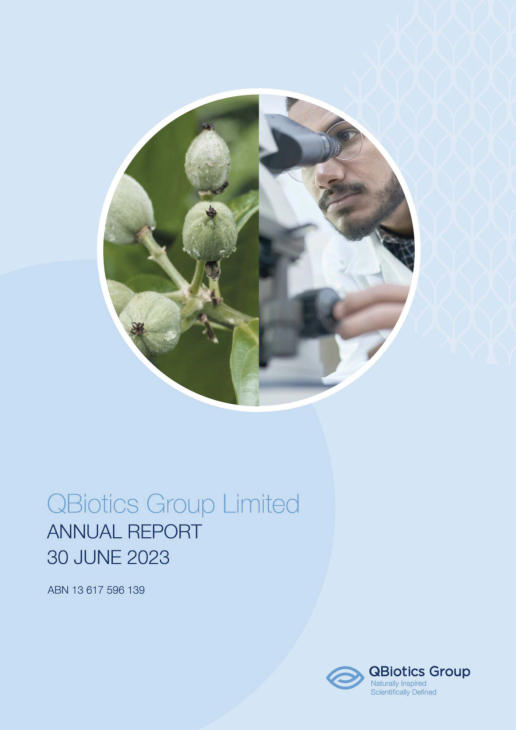 QBiotics Annual Report 2023 cover