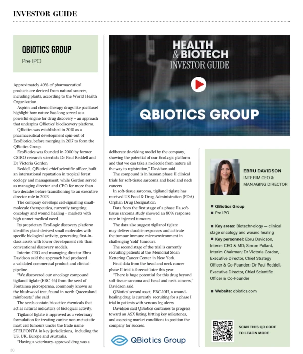 qbiotics feature in stockhead investor guide th